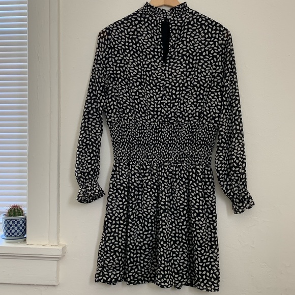 Black & Cream Dotted Dress - Picture 3 of 4
